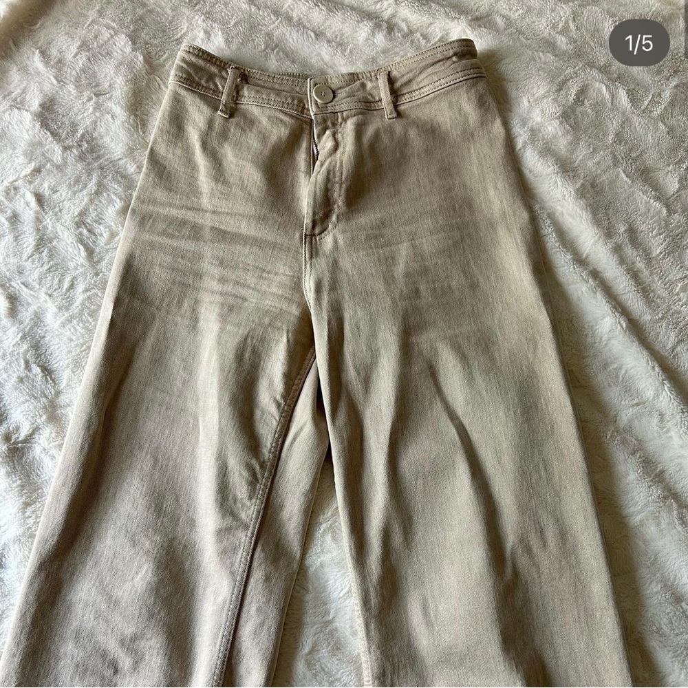 Beige Marine straight cut pants